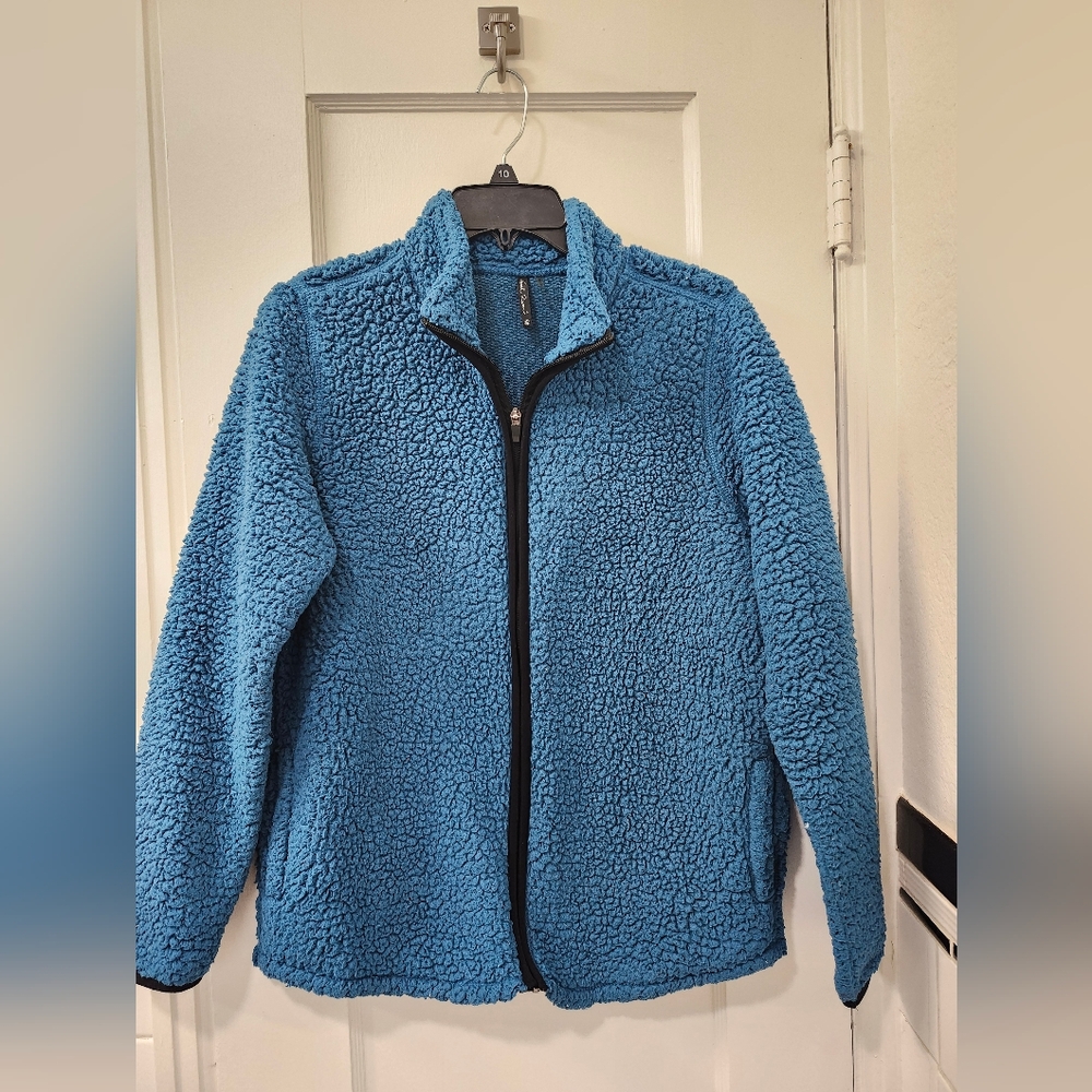 Blue Fleece Zip-Up Jacket